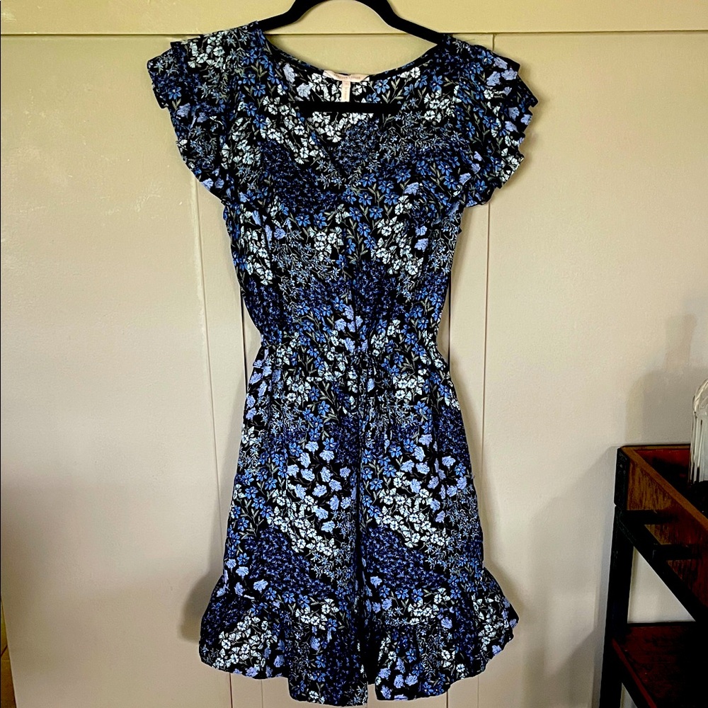Rebecca Taylor Blue Floral Mini Dress